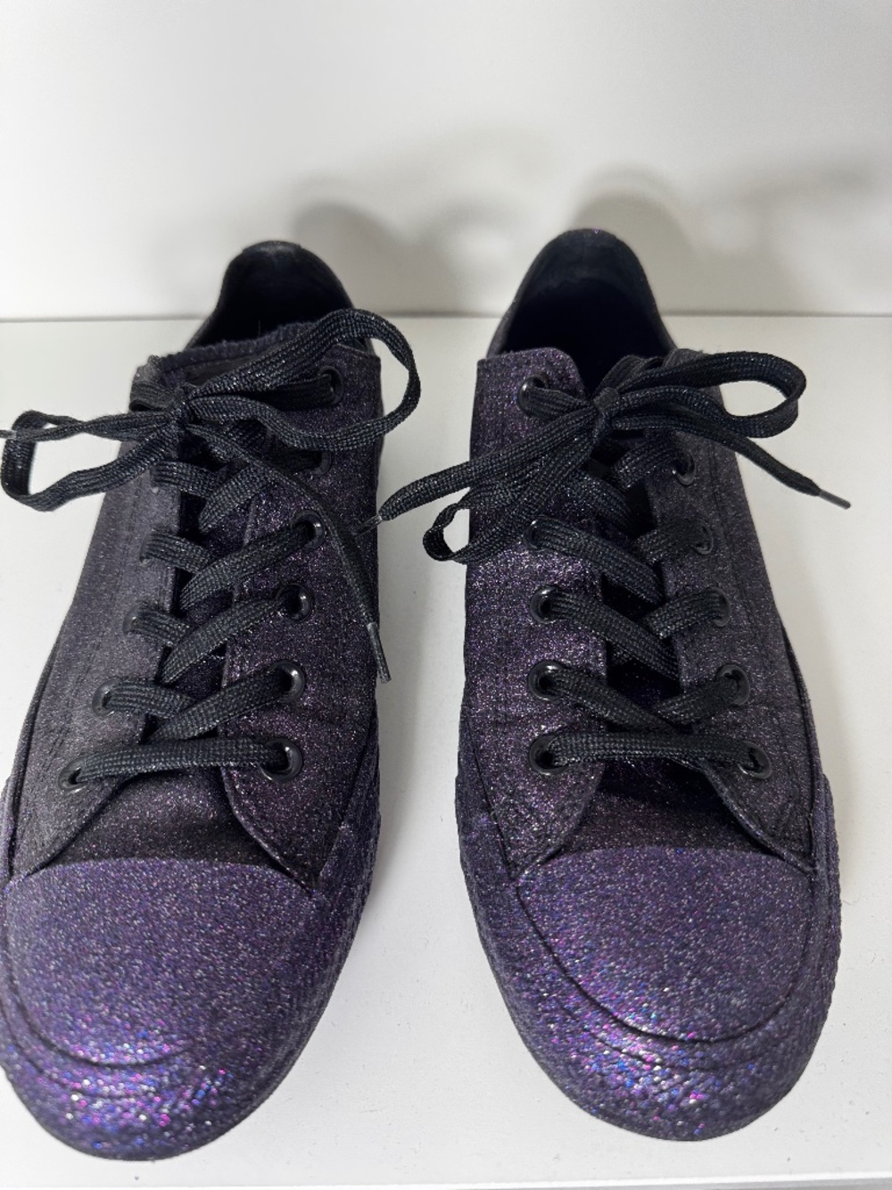 Converse Chuck Taylor purple glitter lowtop